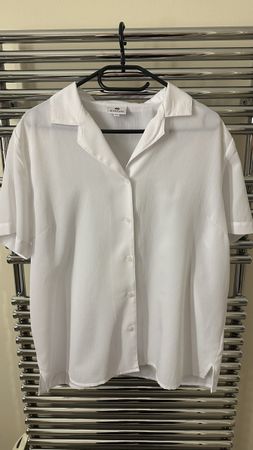 Bluse Kurzarm Weiss Grösse 44 Kingfield 