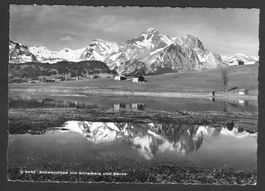 Wildhaus Schwendisee mit Schafberg und Säntis