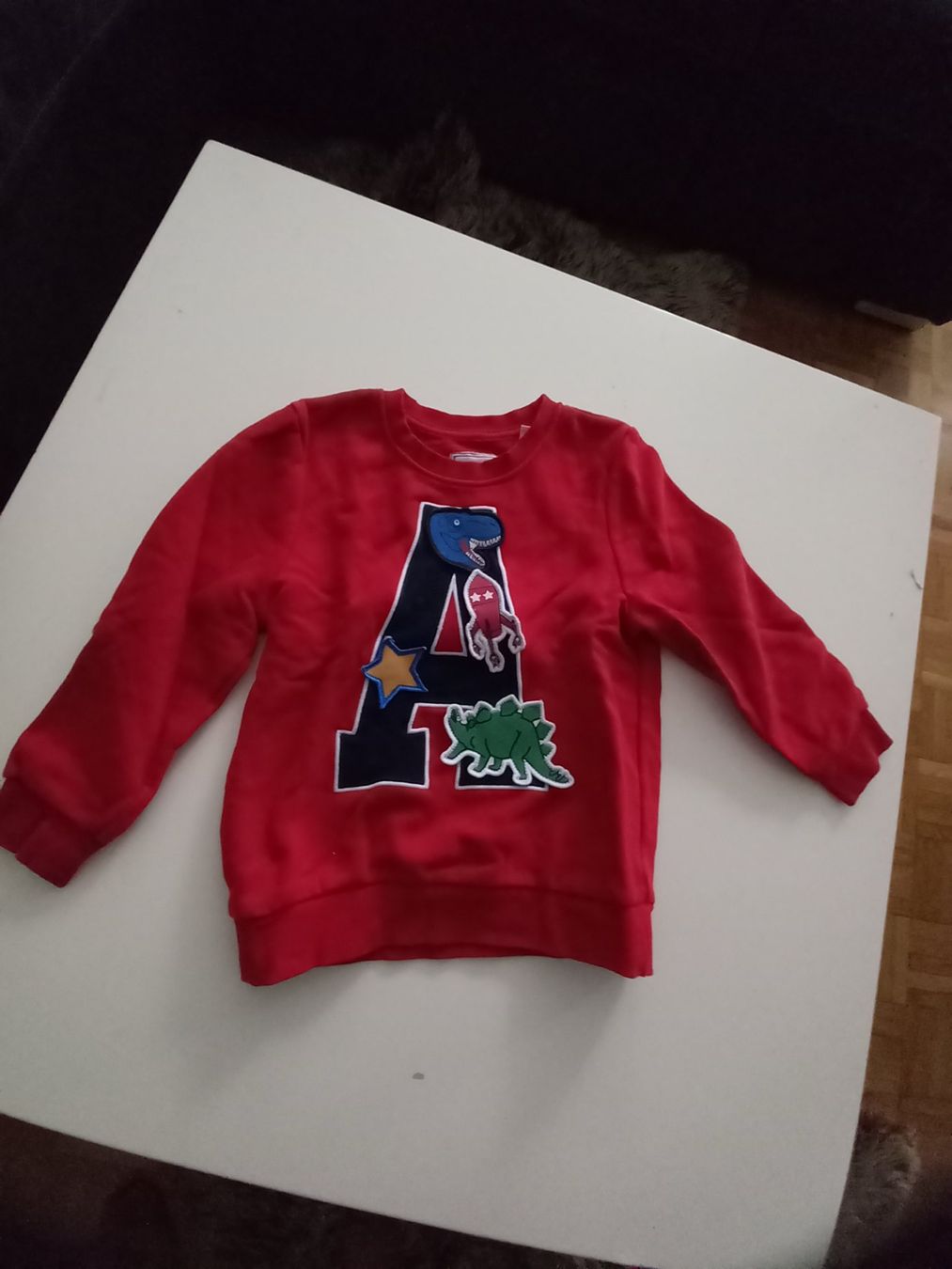 Maglioni & Felpe: Roter Kinder-Pullover mit Buchstaben Applikation, Gr. 116 – Usato da Winterthur venduto da cri_d2wf