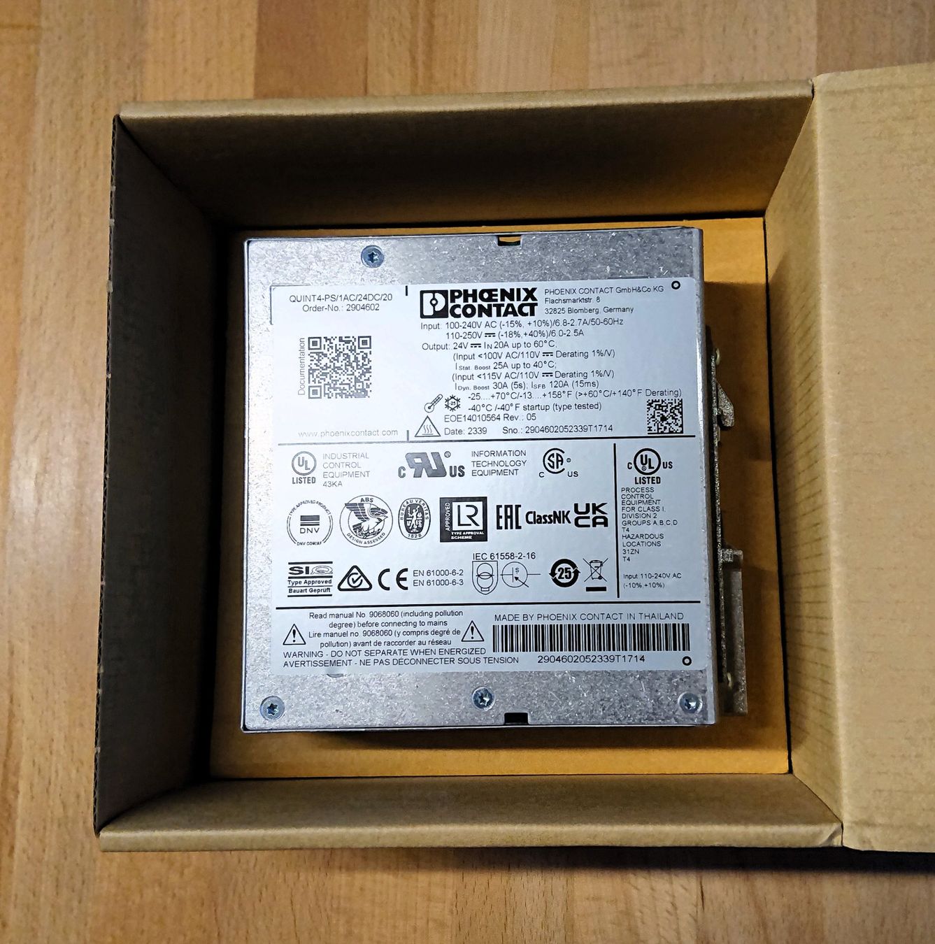 Elettrotecnica: Phoenix Contact QUINT Power 24V 20A Netzteil – Nuovo e nell'imballaggio originale da Widen venduto da joerg57 4