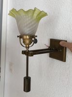 Antike Wandlampe Messing Jugendstilglas einfache Montage
