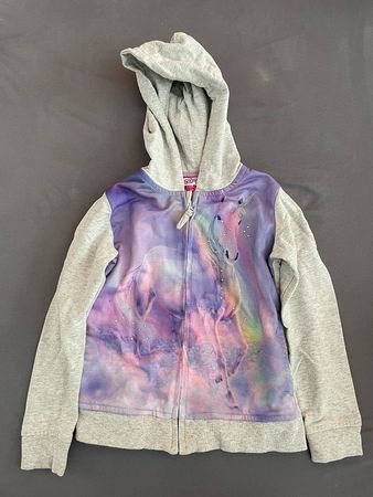 Schmuckes Jäckchen / Pullover mit Einhorn; Gr. 116