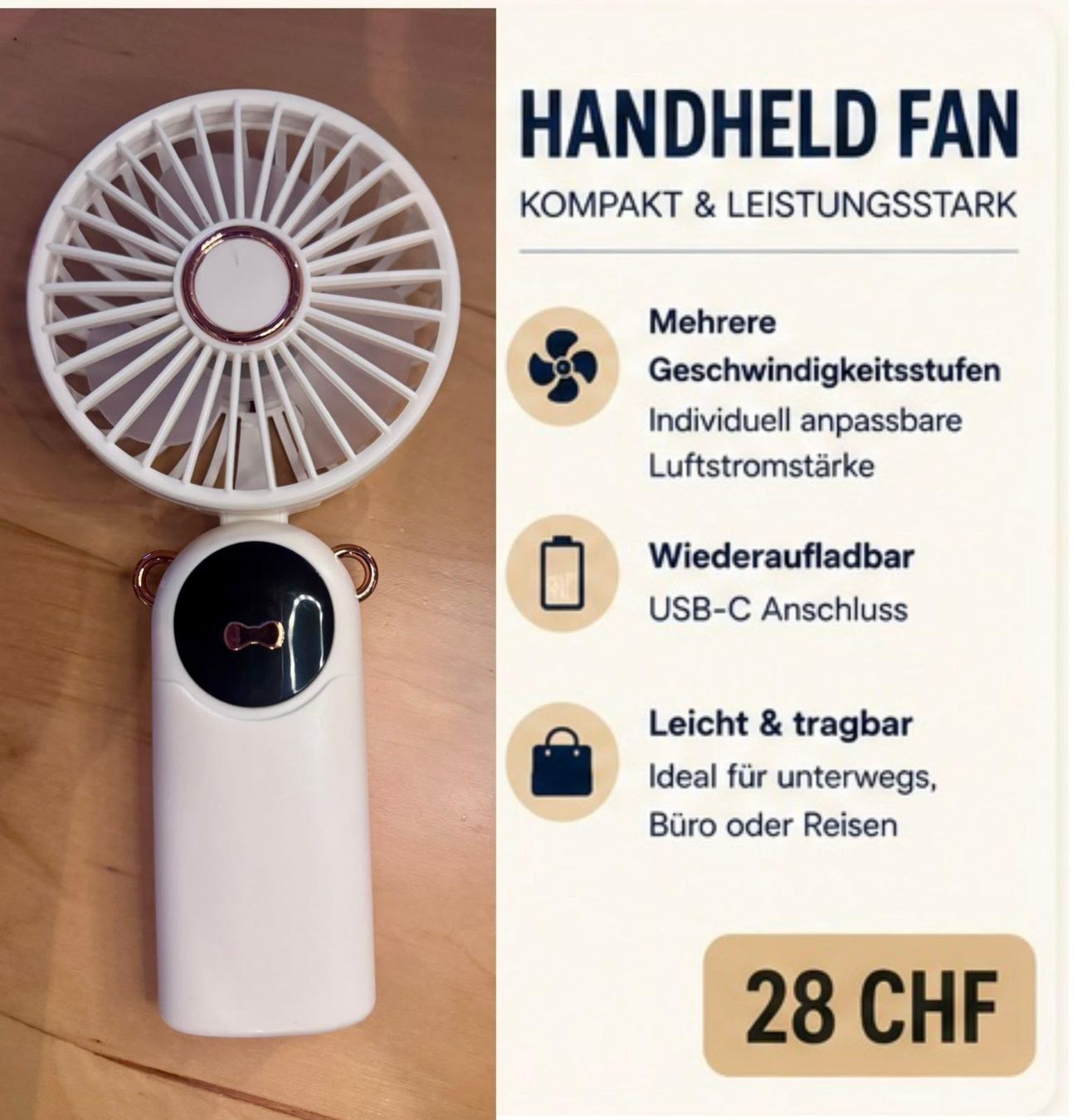 Ventilatori: Ventilator Hand Akku USB-C – Nuovo (secondo la descrizione) da Bern venduto da buehlesa