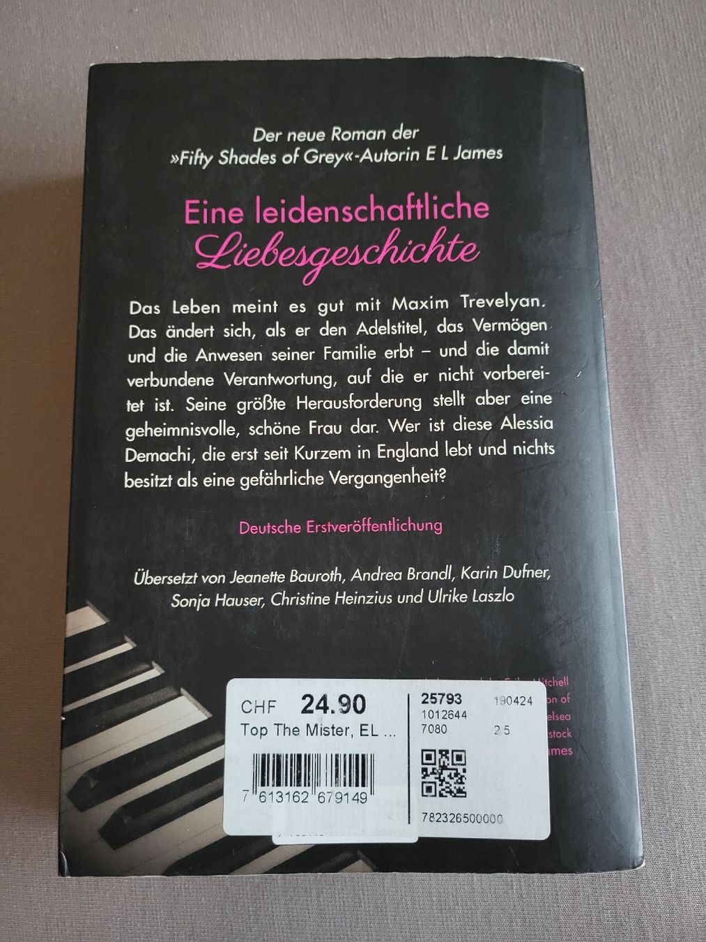 Bücher: E L James -The Mister – Gebraucht aus Volketswil von Nessy16 1