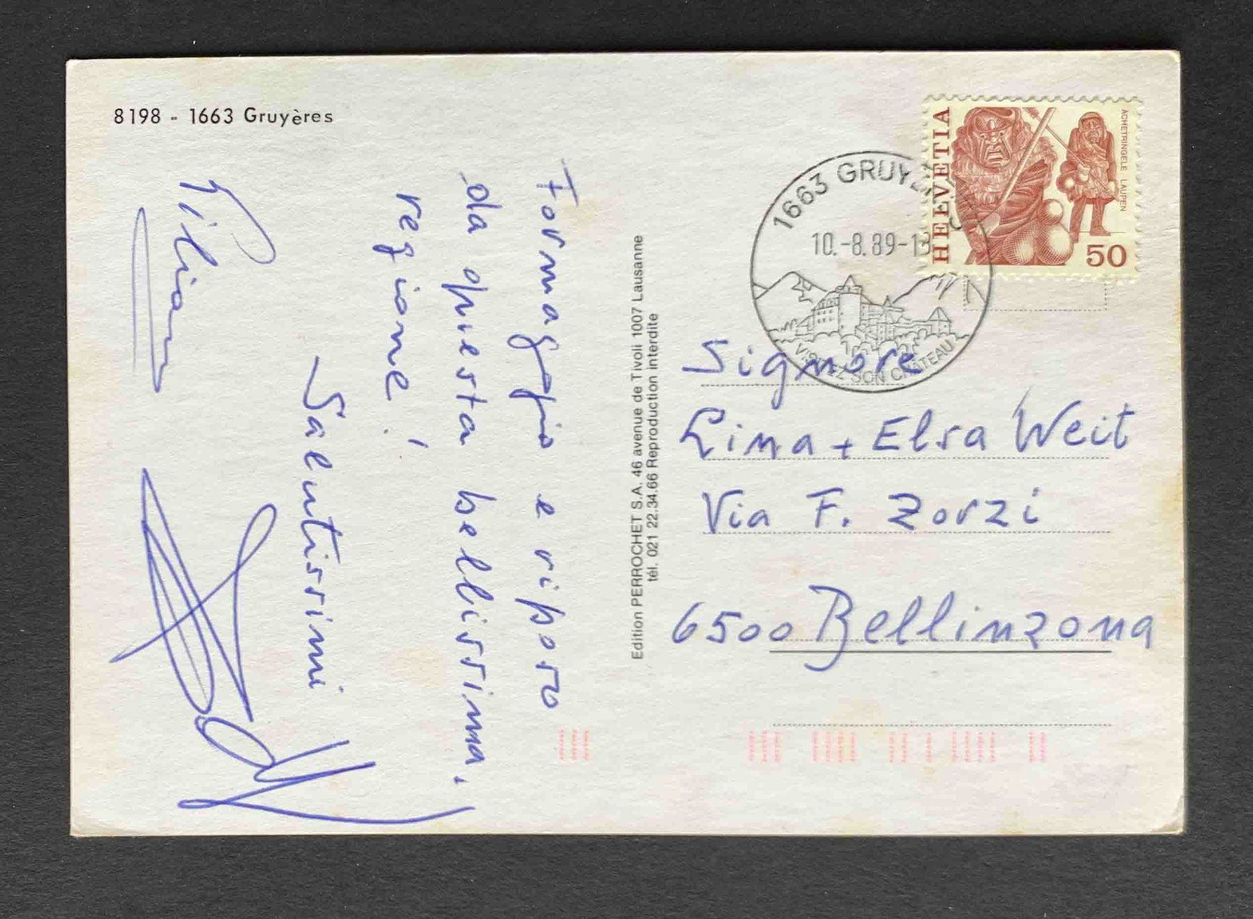 Cartoline postali: AK Gruyeres – Usato da Goldau venduto da artelier1 1