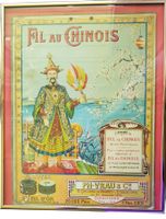 Plakat antik - Werbung Seidenfaden China