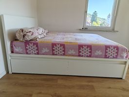 Bed frame with storage drawers IKEA 160x200cm