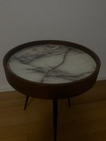 Marmor Beistelltisch, Rund, vintage, ideal für Terrasse