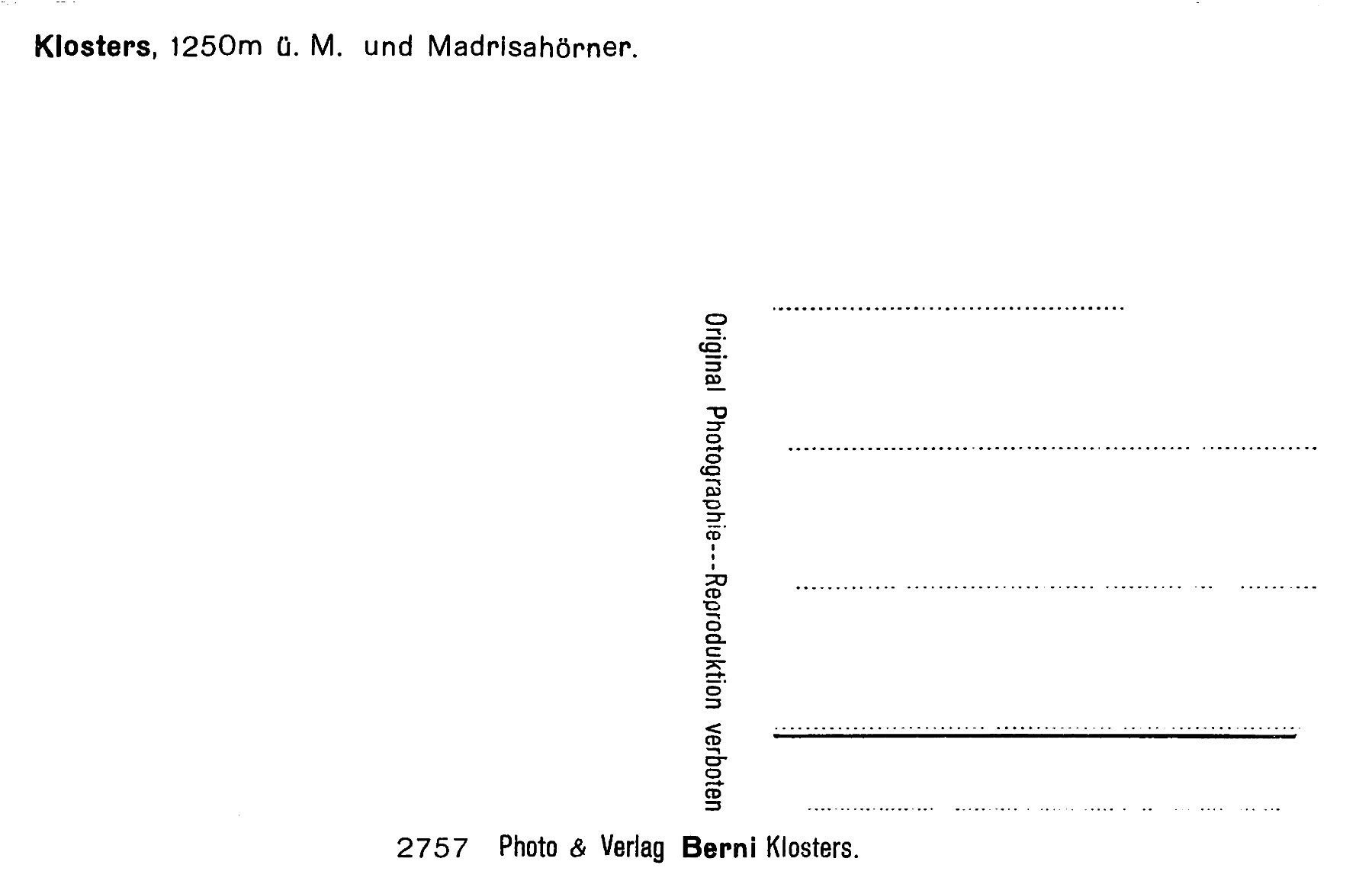 Ansichtskarten: 2x Klosters – Gebraucht aus Ottikon b.Kemptth. von Neptun1974 1
