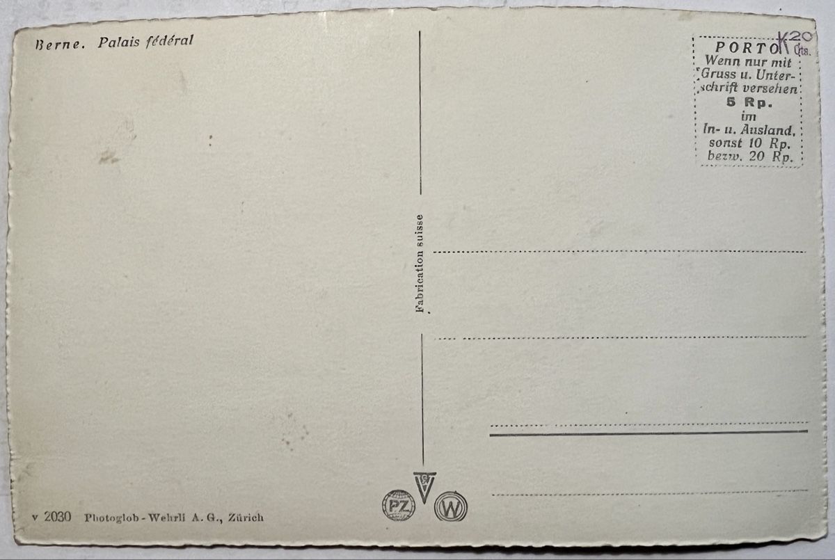 Cartoline postali: Alte AK Bundeshaus Bern. – Usato da Muotathal venduto da OttoK01 1