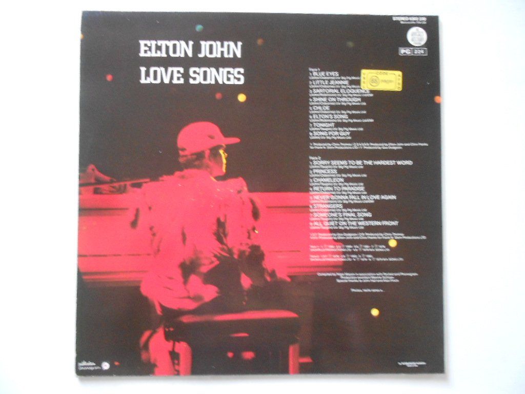 Dischi in vinile: ELTON JOHN  -  LOVE SONGS – Usato da Bex venduto da Giorgiob 1