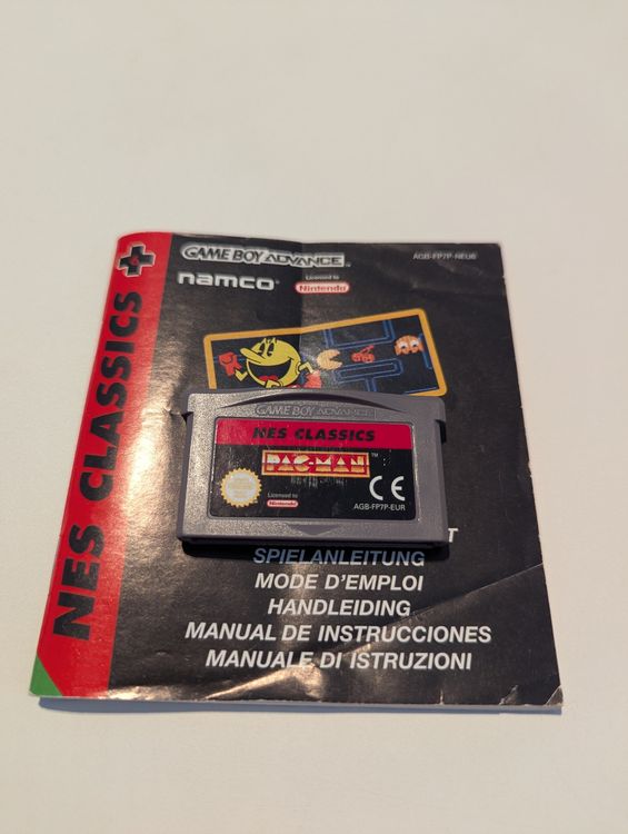 Notice Seule Pac-Man – Gameboy Advance GBA – NES Classics – Manuel Français