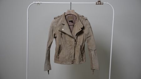 Mango Lederjacke Wildleder Jacke Bomber hellbraun beige