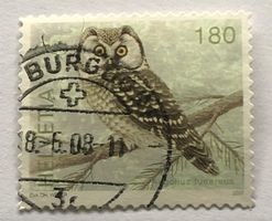 Nr. 1239 Dauermarken Einheimische Vögel Raufsskauz GESTEMPEL
