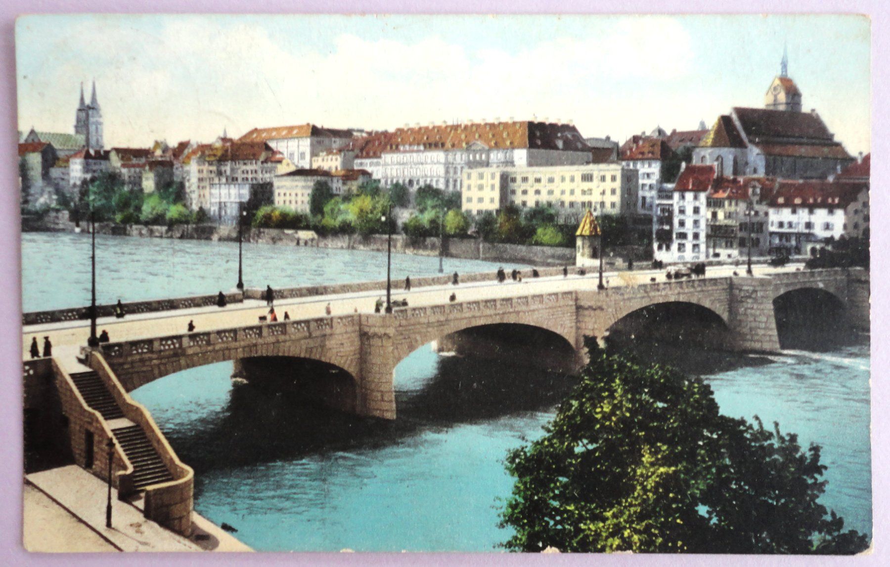 Cartoline postali: Basel, Mittlere Rheinbrücke – Difettoso da Fétigny venduto da Billy2miny