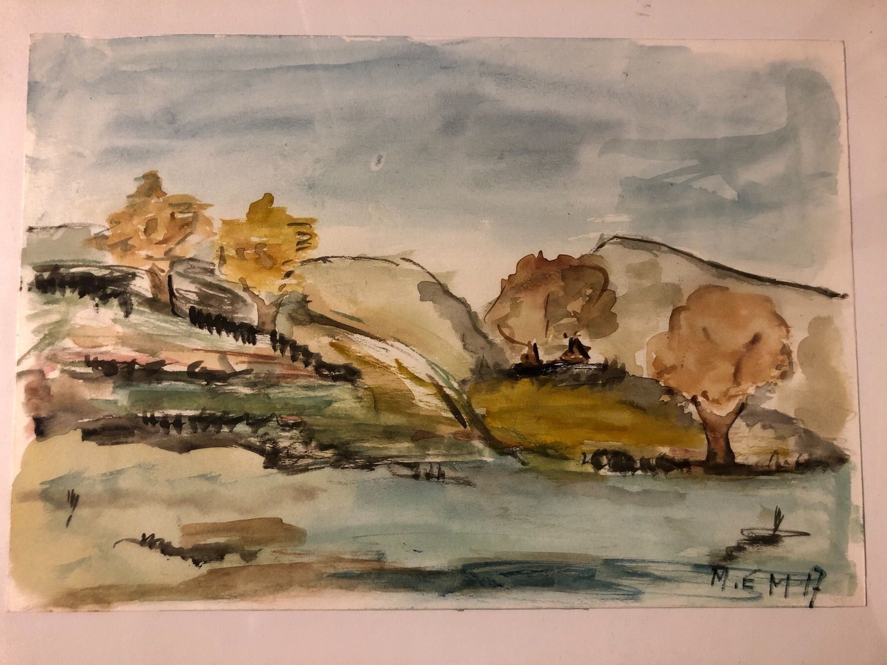 Foto & Immagini: Aquarell Bild Monogrammiert – Usato da Lanzenhäusern venduto da vic63 1