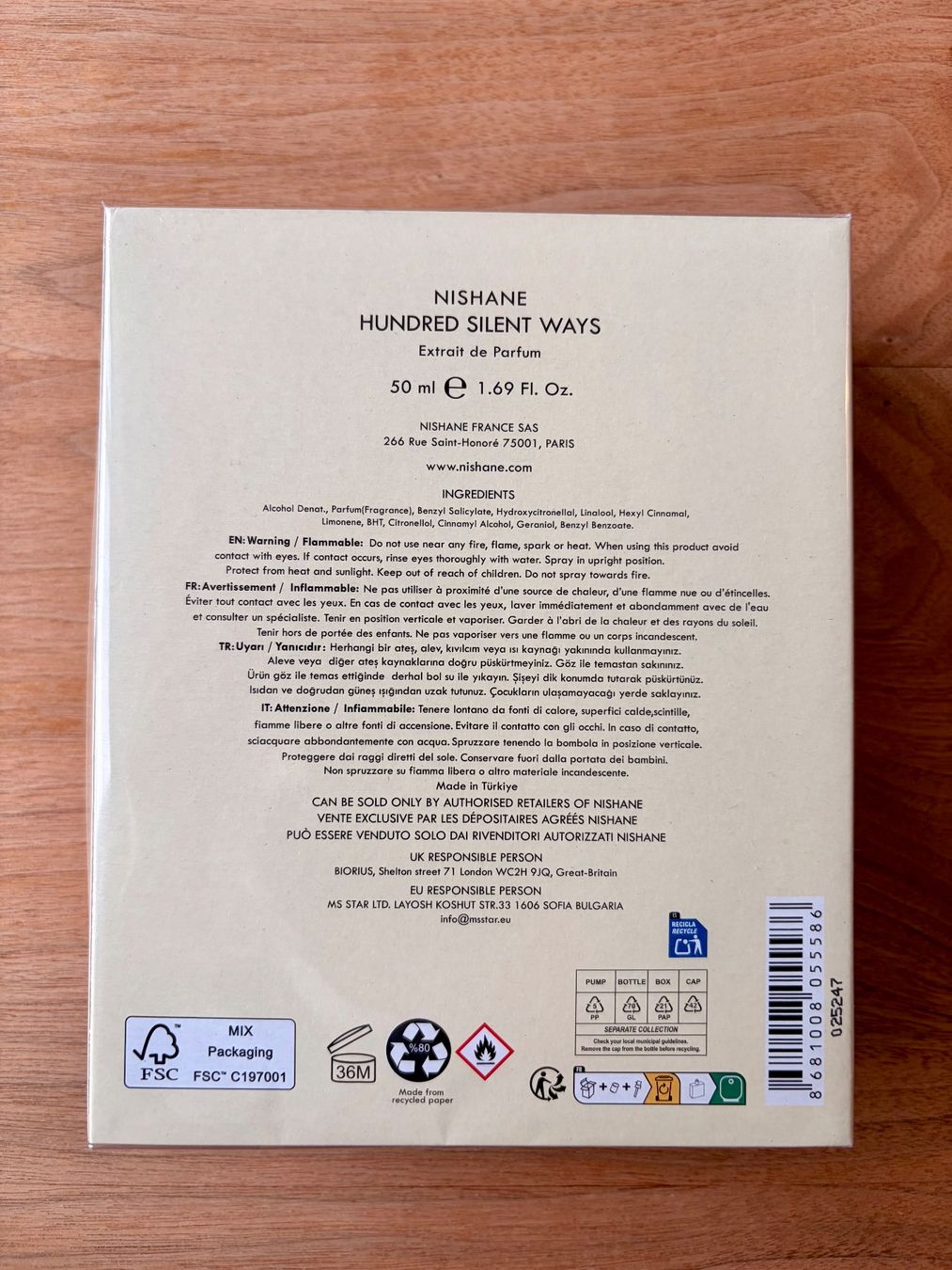 Nishane Profumi & Eau de Toilette: Nishane - Hundred Silent Ways Extrait de Parfum Spray - 50ml – Nuovo e nell'imballaggio originale da Uster venduto da kamiza 2