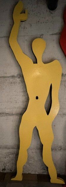 Tutte le decorazioni: Le Corbusier Modulor-Mann in gelb – Usato da Oberwil b. Zug venduto da hallihallo12 1