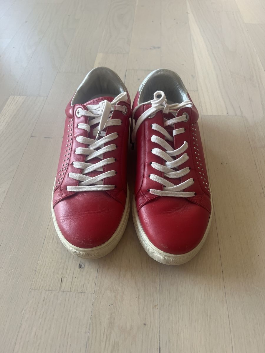 Zadig & Voltaire Damenschuhe: Zadig & Voltaire Red Leather Sneakers, Size 39 – Gebraucht aus Gland von lorainna