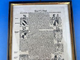Vom Zürichgow aus Stumpfchronik 1606 1 Blatt