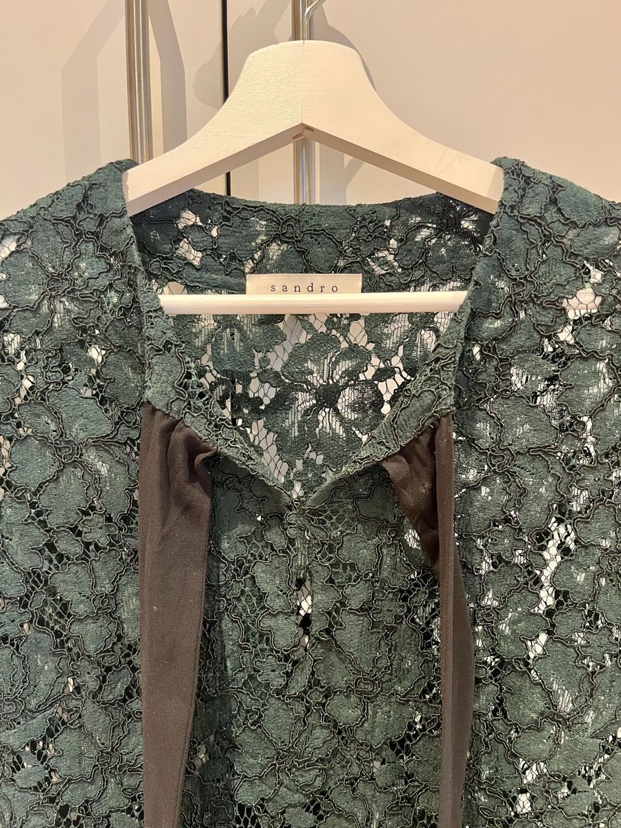 Sandro Kleider: Sandro Spitzenkleid, dunkelgrün, Gr. 1 – Gebraucht aus Pfäffikon SZ von humming-bird 2