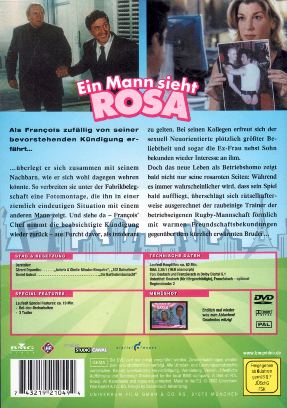 Tutti i DVDs: DVD: Ein Mann sieht Rosa (mit Daniel Auteuil) – Usato da Tägerig venduto da fil_f8k6 1