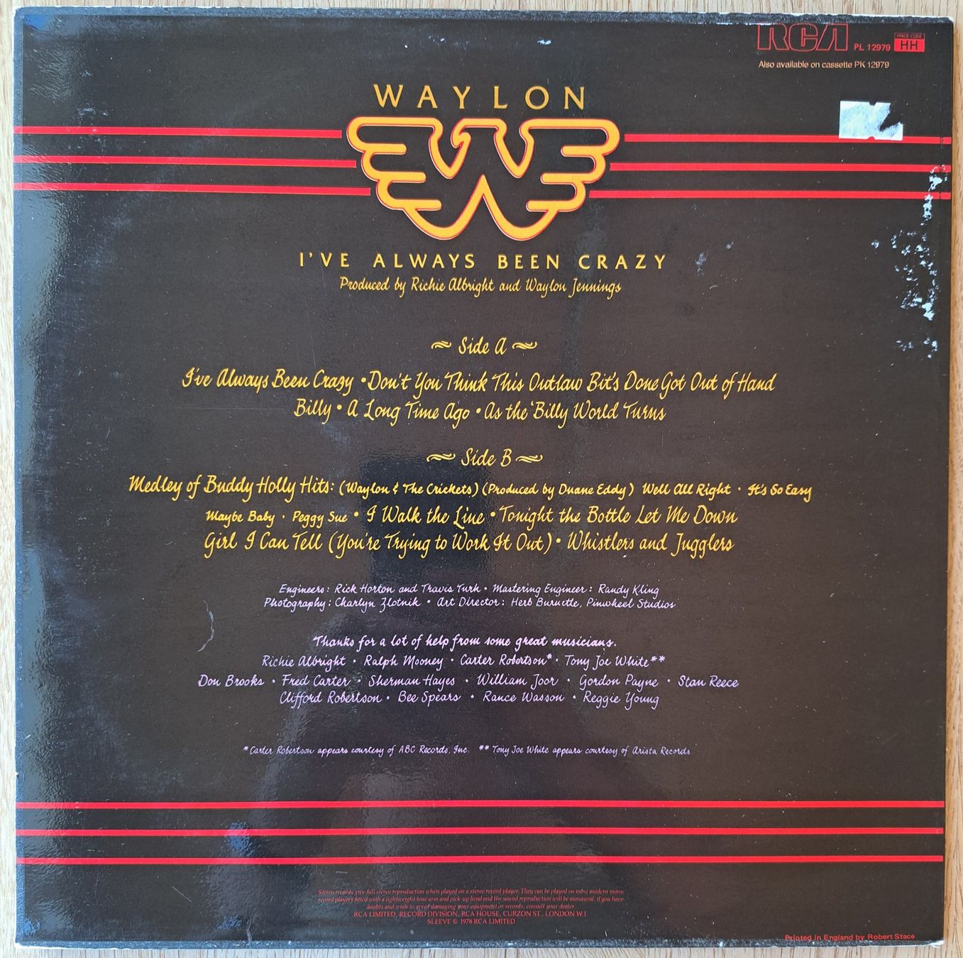 Dischi in vinile: Waylon Jennings - I've always been crazy – Usato da Meggen venduto da Ricardokoch 1