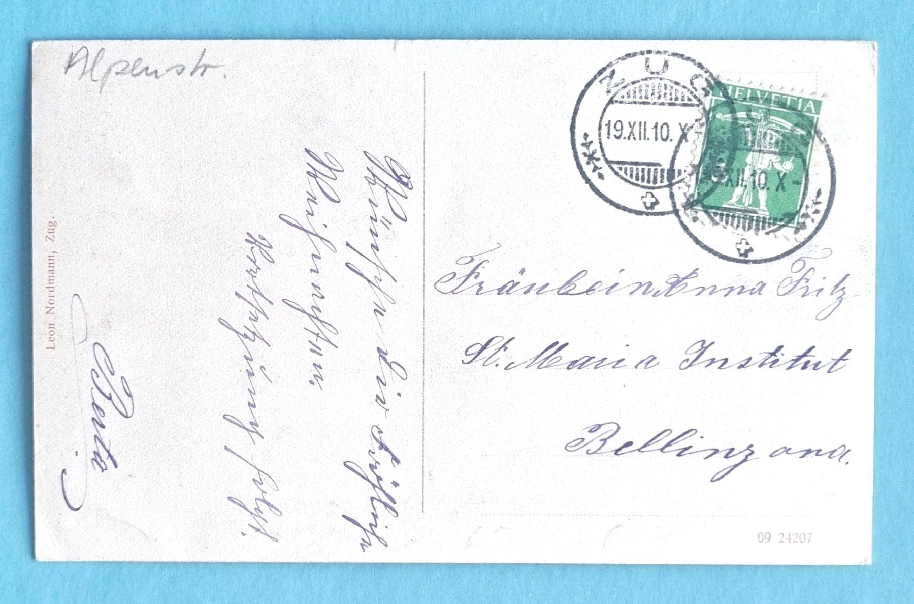 Cartoline postali: Zug - Alpenstrasse - Bahnhof - Strassenbahn - 1910 – Usato da Rothrist venduto da RROENK 1