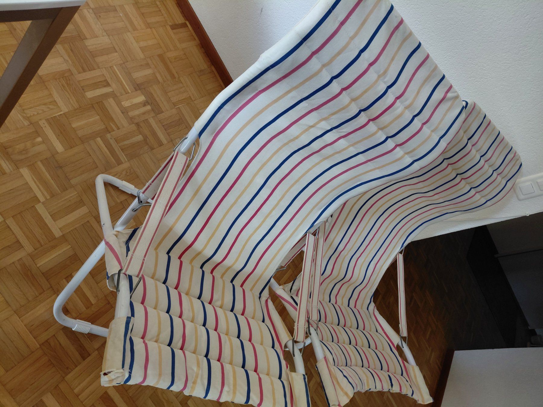 Fiam Sedie: Chaises pliables tissu et metal – Usato da Moutier venduto da and_2XYT 1
