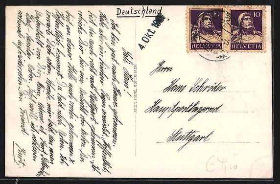 Cartoline postali: AK Arbon, Schloss und katholische Kirche – Usato da Berlin venduto da bartko-reher 1