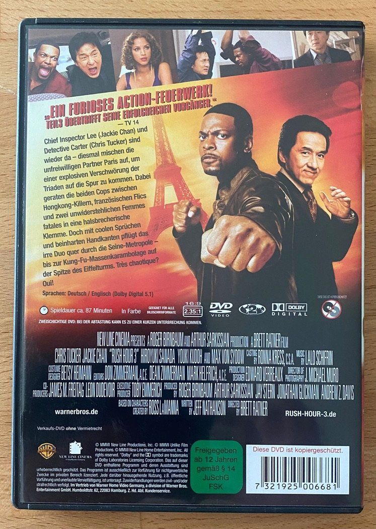Tutti i DVDs: DVD - Rush Hour 3 – Usato da Winterthur venduto da Secondhand-Family 1