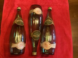 Vintage Original Perrier Glasflaschen, 3 Stk, 70er, leer