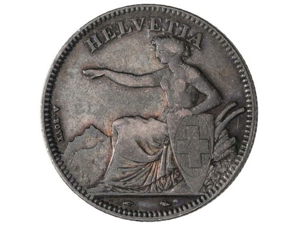 Toutes les monnaies: Schweiz 2 Franken 1850 A – D'occasion à Tägerwilen par Beata1sager 2