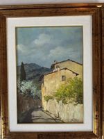 Gemälde G.Mari, Italienische Landschaft, signiert.