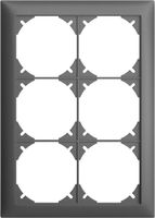 Abdeckrahmen EDIZIOdue 2×3 dunkelgrau, Feller