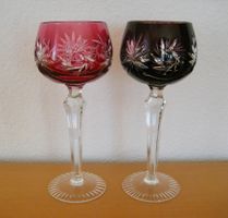 2 Stk. Kristallglas Weingläser handgeschliffen