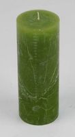 Kerze 6.8×18 cm Raureif Gras-Grün