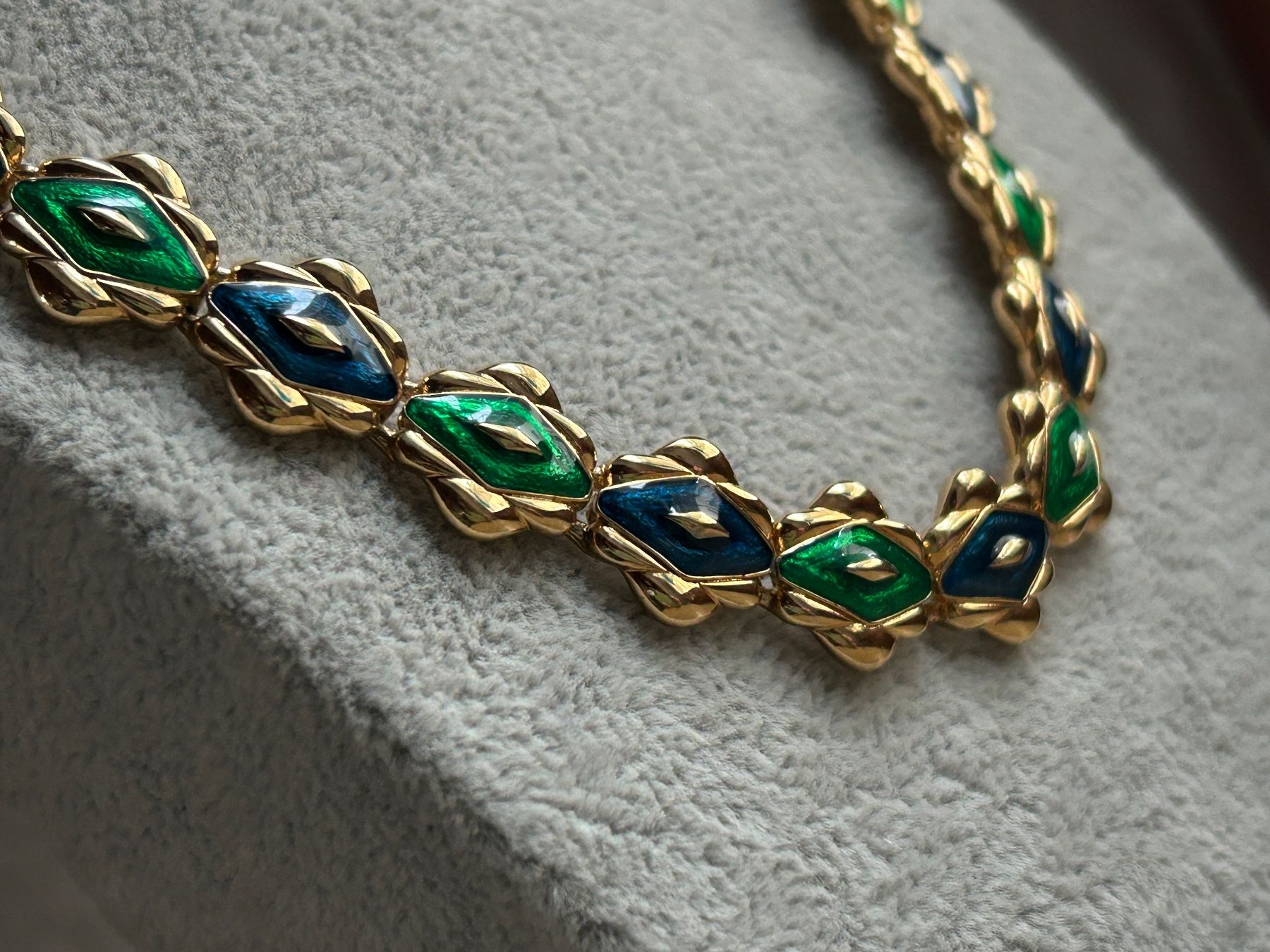 Ketten: Vintage Kette Emaille grün blau – Gebraucht aus Basel von bellespirit 5