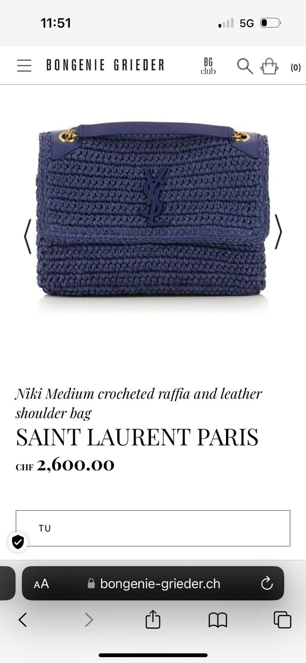 Saint Laurent Borse da donna: SAINT LAURENT Niki Bag – Nuovo (secondo la descrizione) da Zollikon venduto da sba_5tf2 3