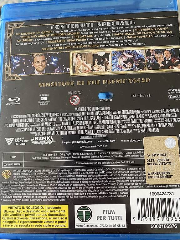 Tutti i DVDs: Il grande Gatsby - Blu Ray – Usato da Luzern venduto da AndySang11 1