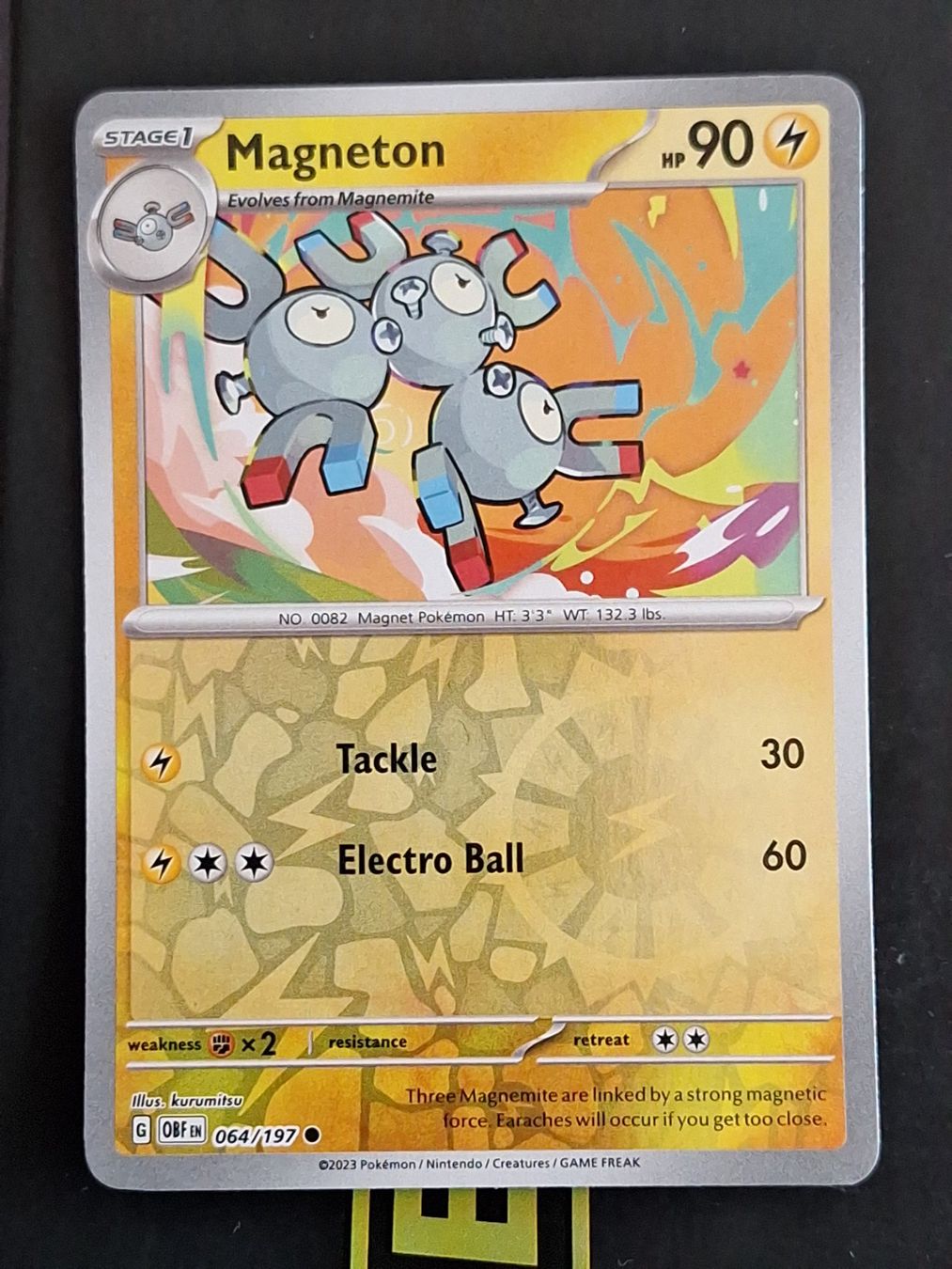 Pokémon Carte collezionabili: Magneton - Pokemon Reverse Holo Obsidian Flames – Usato da Altstätten SG venduto da GGsGameshop