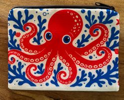 Schlüssel Münzen Etui / Portemonnaie  Oktopus
