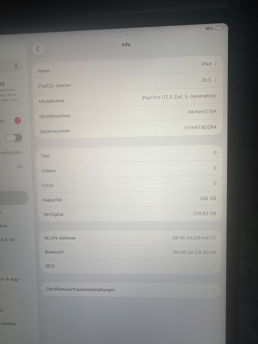 Apple Tablet PC: iPad Pro 12.9" 5ème génération 256GB gris sidéral – Difettoso da Bern venduto da Picatcho 6