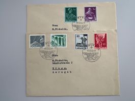 1941+49  2 Briefe mit Nr.246-249 +306+307