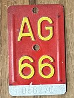 AG 66 - VELONUMMER - FAHRRADSCHILD - PLAQUE DE VELO - AG 66