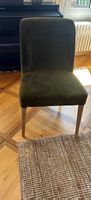 4 Chaises en velours vert