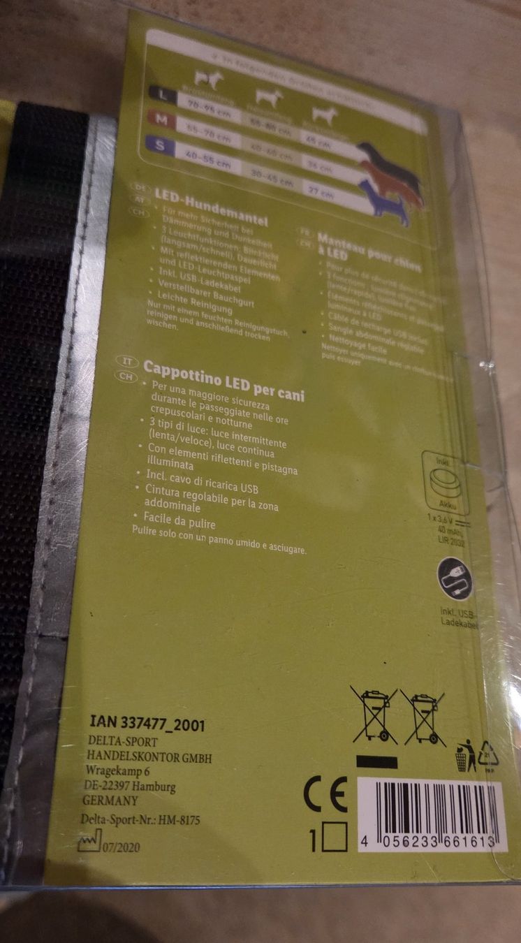 Abbigliamento: Hunde Leuchte Weste Gelb – Nuovo e nell'imballaggio originale da Niederbipp venduto da Trude04 4
