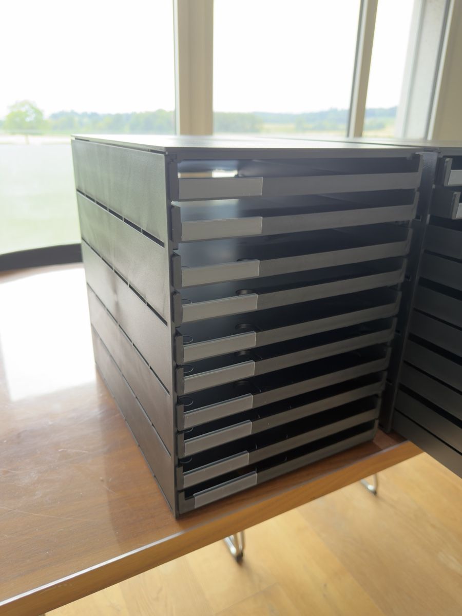 Sistemi di archiviazione: 1x styro Schubladenbox styroval pro 10 Fächer schw. Nr. 3/3 – Nuovo (secondo la descrizione) da Merenschwand venduto da stardust.12