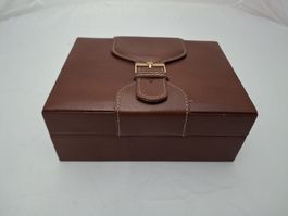 Rolex Uhrenbox, Schachtel, braun mit Lederbezug