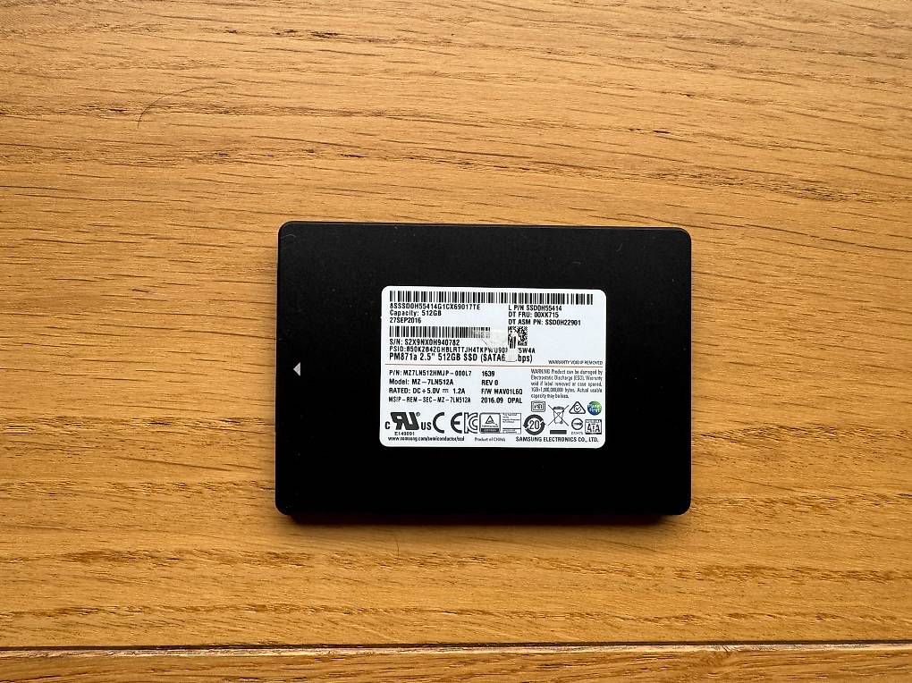 Samsung Dischi rigidi: 512GB SSD Samsung PM871a 2.5" SATA – Usato da Horgen venduto da peterp
